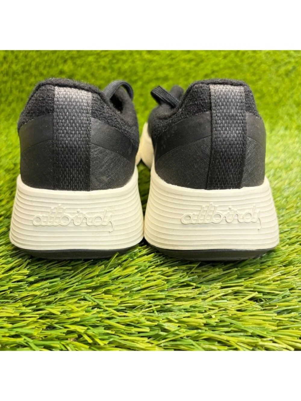 Allbirds Wool Runner Protect Womens Size 7 Black White Running Shoes Sneakers